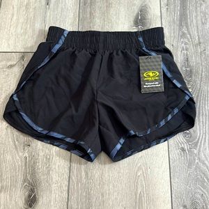 Kids black running shorts